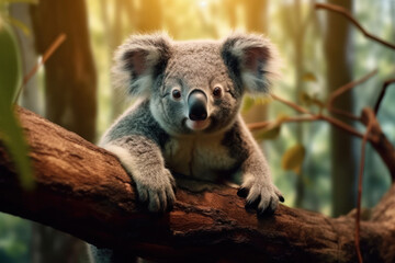 Obraz premium Koala, Wildlife Photography, Generative AI