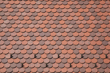 Roof tiles texture tiles roof seamless pattern background terra cotta