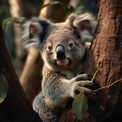 Obraz premium Koala, Wildlife Photography, Generative AI