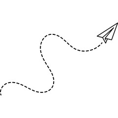 Paper Plane Dash Line