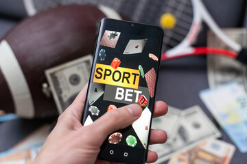 American Football Player. Sports betting on american football. Bets in the mobile application.