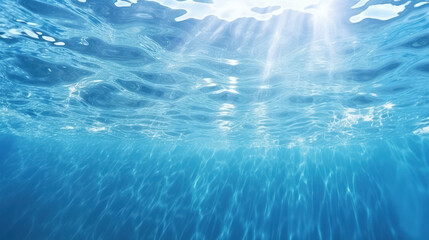 Obraz premium Copy space of wave blue beach background. Generative ai.