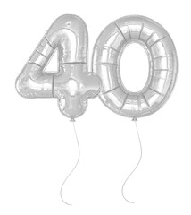 40 Silver Balloon Number 