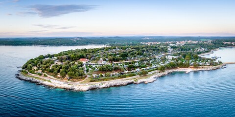 Istra premium resort in Funtana, Croatia on Istria island after the sunset.