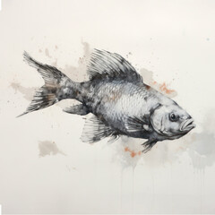 fish watercolor illustration