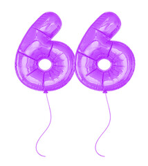66 Purple Balloons Number 