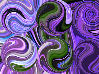 abstract purple green circles, space background