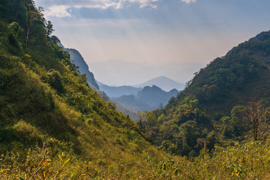 valley view point in doi luang chang dao (chiang mai province, Thailand). amazing natural landscape. popular attractions best famous tourist attractions