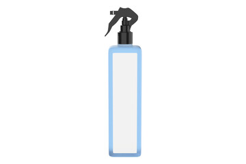 Spray Pistol Cleaner Plastic Bottle Isolated On White Background Ready For Your Design. 3d Illustration 