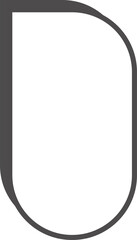 Abstract geometric element for design. Neobrutalism graphic shape. Minimal groovy Y2k retro frame