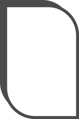 Abstract geometric element for design. Neobrutalism graphic shape. Minimal groovy Y2k retro frame