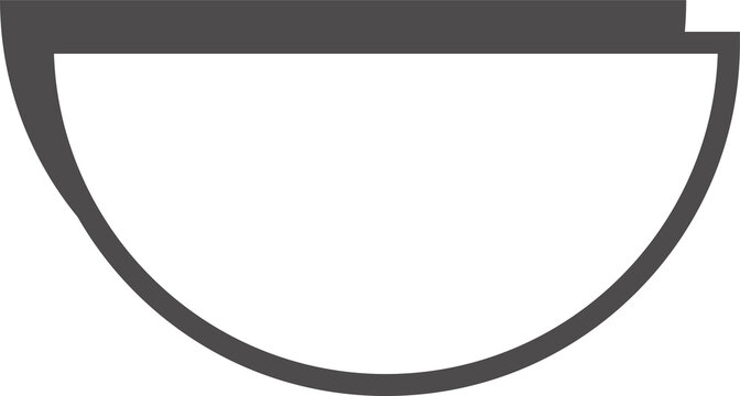 Abstract geometric element for design. Neobrutalism graphic shape. Minimal groovy Y2k retro circle frame