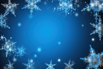 Mesmerizing Snowflakes and Stars Dance Across the Night Sky - A Winter Celestial Delight. created with Generative AI