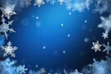 Mesmerizing Snowflakes and Stars Dance Across the Night Sky - A Winter Celestial Delight. created with Generative AI