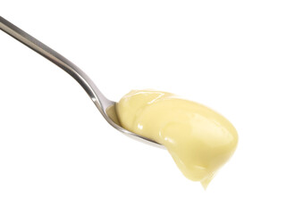 Mayonnaise Spoon on Transparent PNG Background