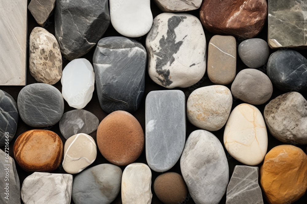 Wall mural rocks and stone texture background, created using generative ai technology