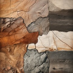 Rocks and stone texture background, created using generative ai technology