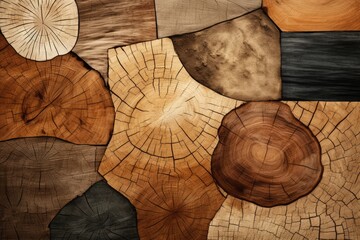 Wood texture background, created using generative ai technology