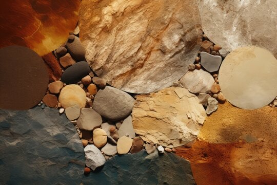 Rocks and stone texture background, created using generative ai technology