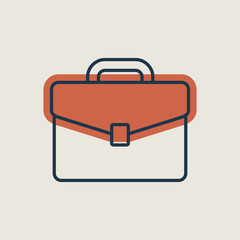 Briefcase vector icon. Business sign