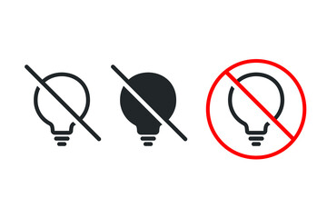 No lightbulb icon. Illustration vector