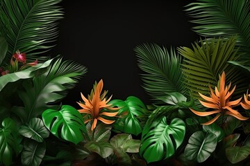 Jungle summer tropical design natural background
