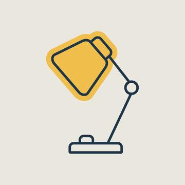 recommend clip art: Table Lamp outline icon. Workspace sign