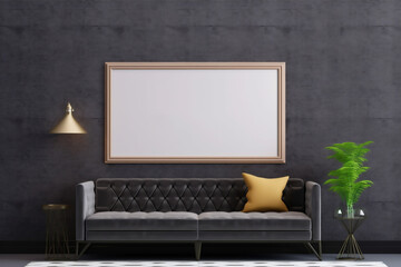 Modern Interior Design Background. Stylish Frame Mockup. AI Generative