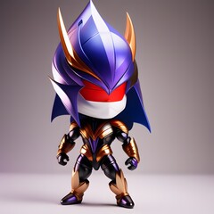 3d cute hero villain chibi figure created by generative ai