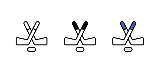 Hockey icon design with white background stock illustration