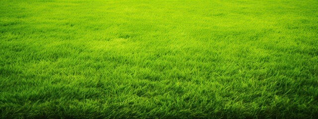 Obraz na płótnie Canvas Wide format background image of a green carpet of neatly trimmed grass. Beautiful grass texture on green lawn in nature