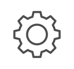 Setup and settings related icon outline and linear vector.