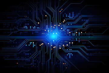 Obraz premium Abstract futuristic circuit board, Illustration high computer technology bright color background