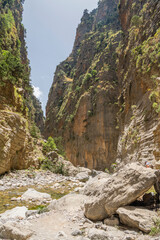 Fototapeta na wymiar View of The Samaria Gorge, Crete, Greece