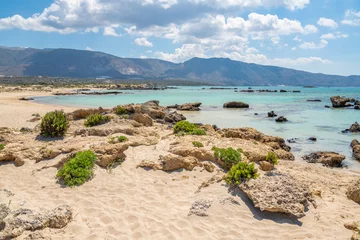 Photo sur Plexiglas  Plage d'Elafonissi, Crète, Grèce Beautiful view of shore, Elafonissi beach, Kissamos, Crete, Greece