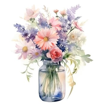a beautiful wedding bouquet in a glass vase