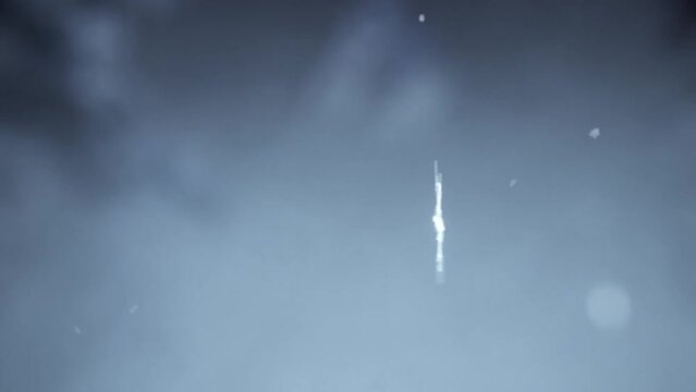  snowflake gently falling from the sky