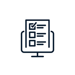 Online application concept. Vector icon isolated on white background.