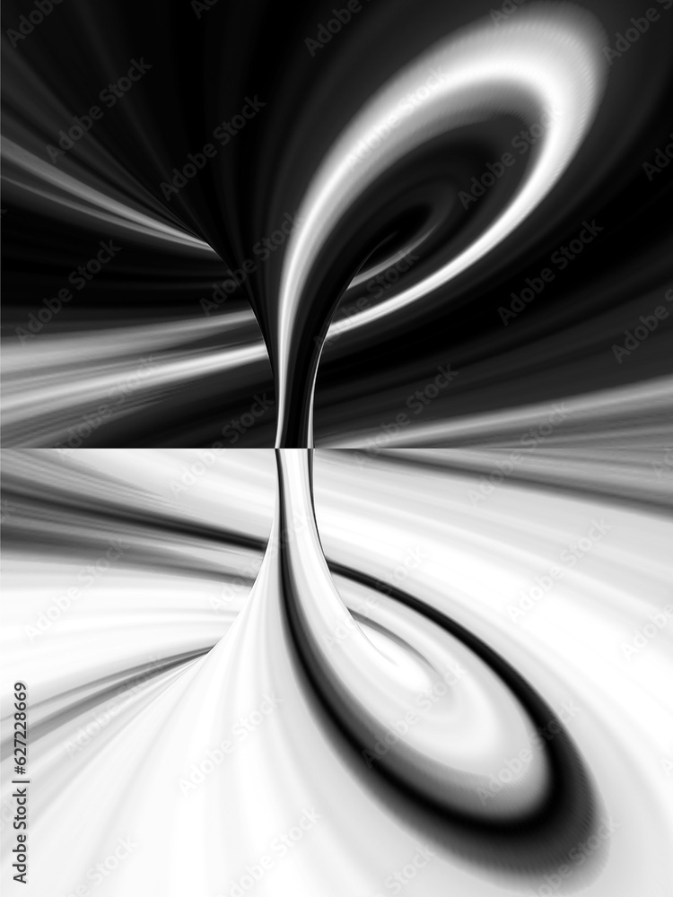 Aufkleber mono chrome torus loop