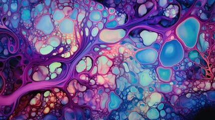 background with liquid paint in bright colors