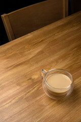 Cup of coffee, Americano with milk