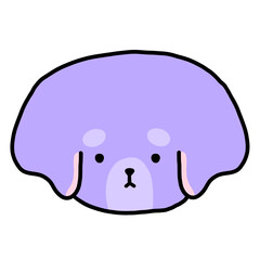 Cute Purple Dog Cartoon illustration Cute Dog Dog Sticker Cute Element Cute Sticker