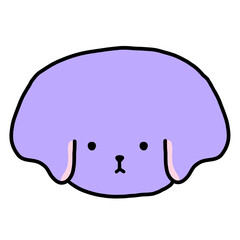 Cute Purple Dog Cartoon illustration Cute Dog Dog Sticker Cute Element Cute Sticker