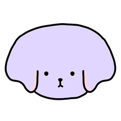 Cute Purple Dog Cartoon illustration Cute Dog Dog Sticker Cute Element Cute Sticker