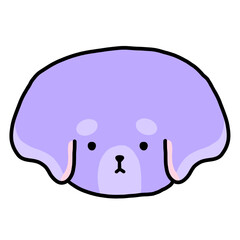 Cute Purple Dog Cartoon illustration Cute Dog Dog Sticker Cute Element Cute Sticker