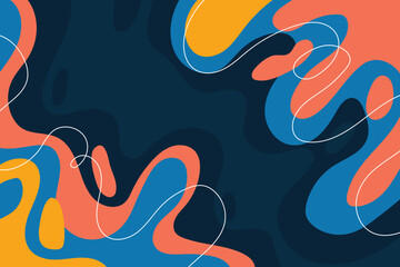 Naklejka premium Flat design abstract illustration in bright colors
