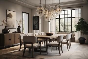 traditional living room English style, home decor and interior design. Generative AI