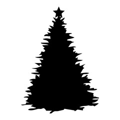 christmas tree isolated on white vector