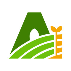 vector logo design for agriculture, agronomy, wheat farm, rural country farming field, natural harvest.Sustainability Continuous Line Editable Icon.Modern nature technology logo, leaf and gear ......
