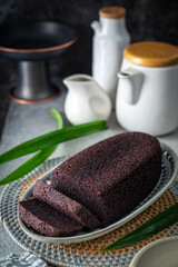 chocolate cake and coffee